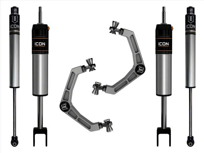 ICON Vehicle Dynamics 0 to 2-Inch Suspension Lift System with Billet Upper Control Arms; Stage 1 (20-26 Sierra 2500 HD)