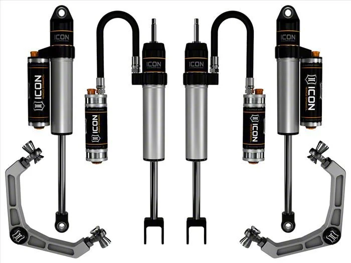 ICON Vehicle Dynamics 0 to 2-Inch Suspension Lift System with Billet Upper Control Arms; Stage 3 (20-26 Sierra 2500 HD)