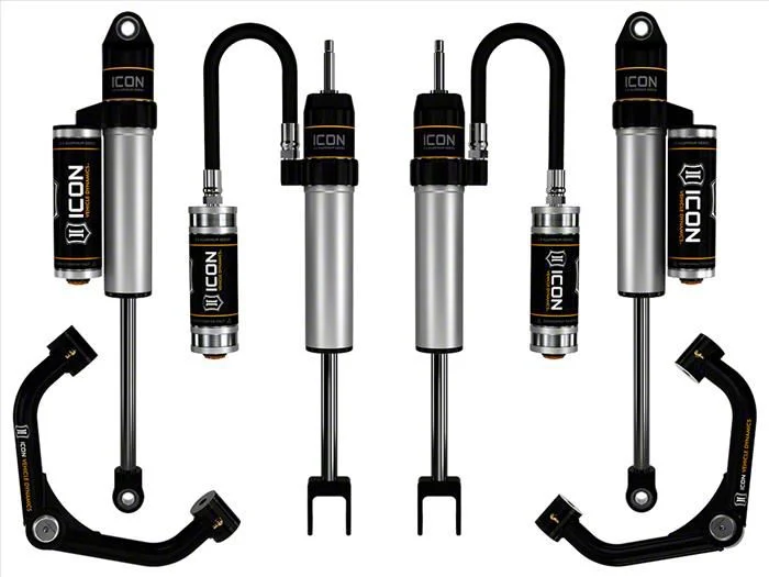 ICON Vehicle Dynamics 0 to 2-Inch Suspension Lift System with Tubular Upper Control Arms; Stage 2 (20-26 Sierra 2500 HD)