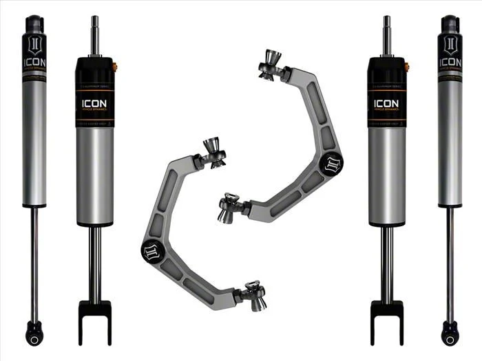 ICON Vehicle Dynamics 0 to 2-Inch Suspension Lift System with Billet Upper Control Arms; Stage 1 (20-26 Silverado 2500 HD)