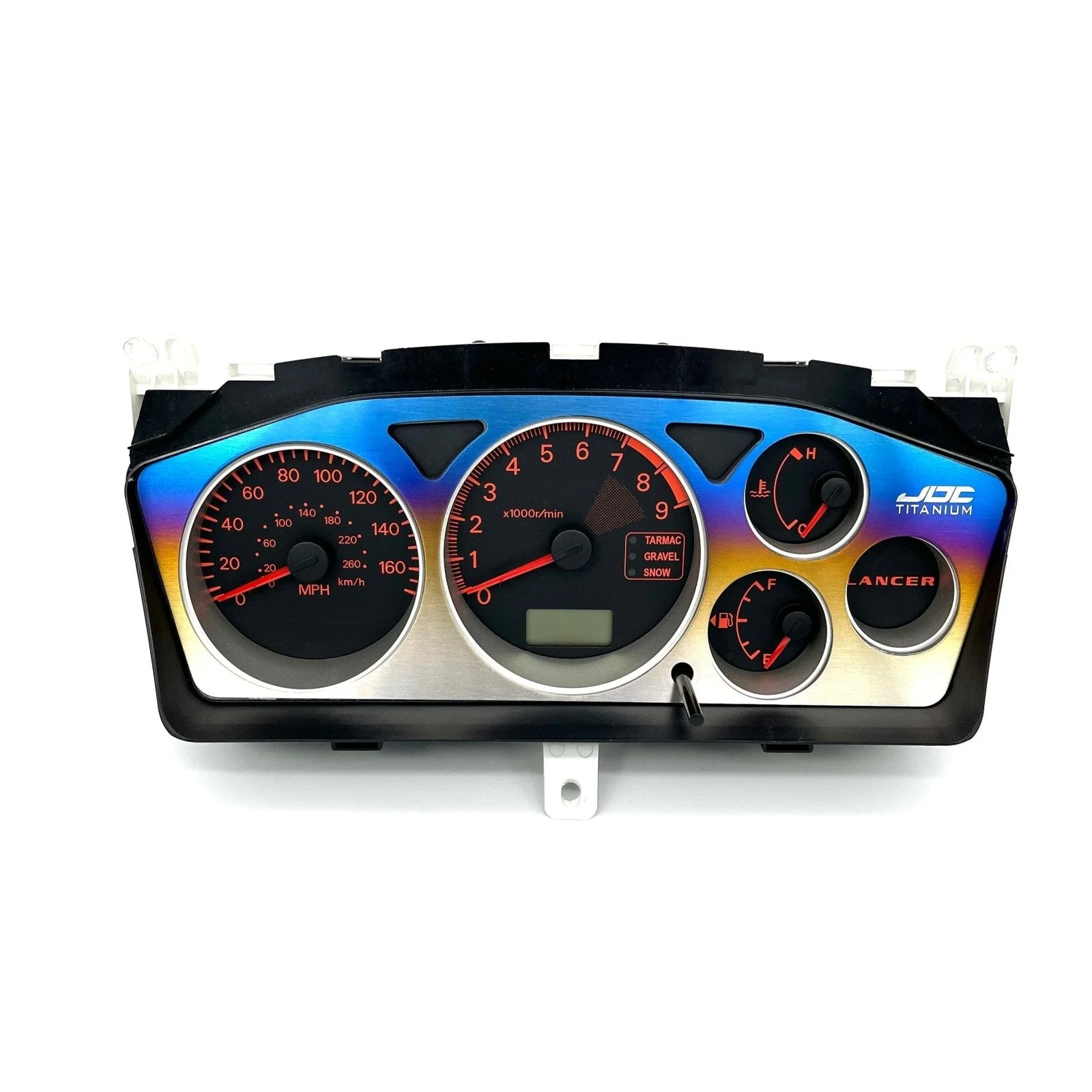 JDC Titanium Gauge Cluster Overlay | Evo 7/8/9