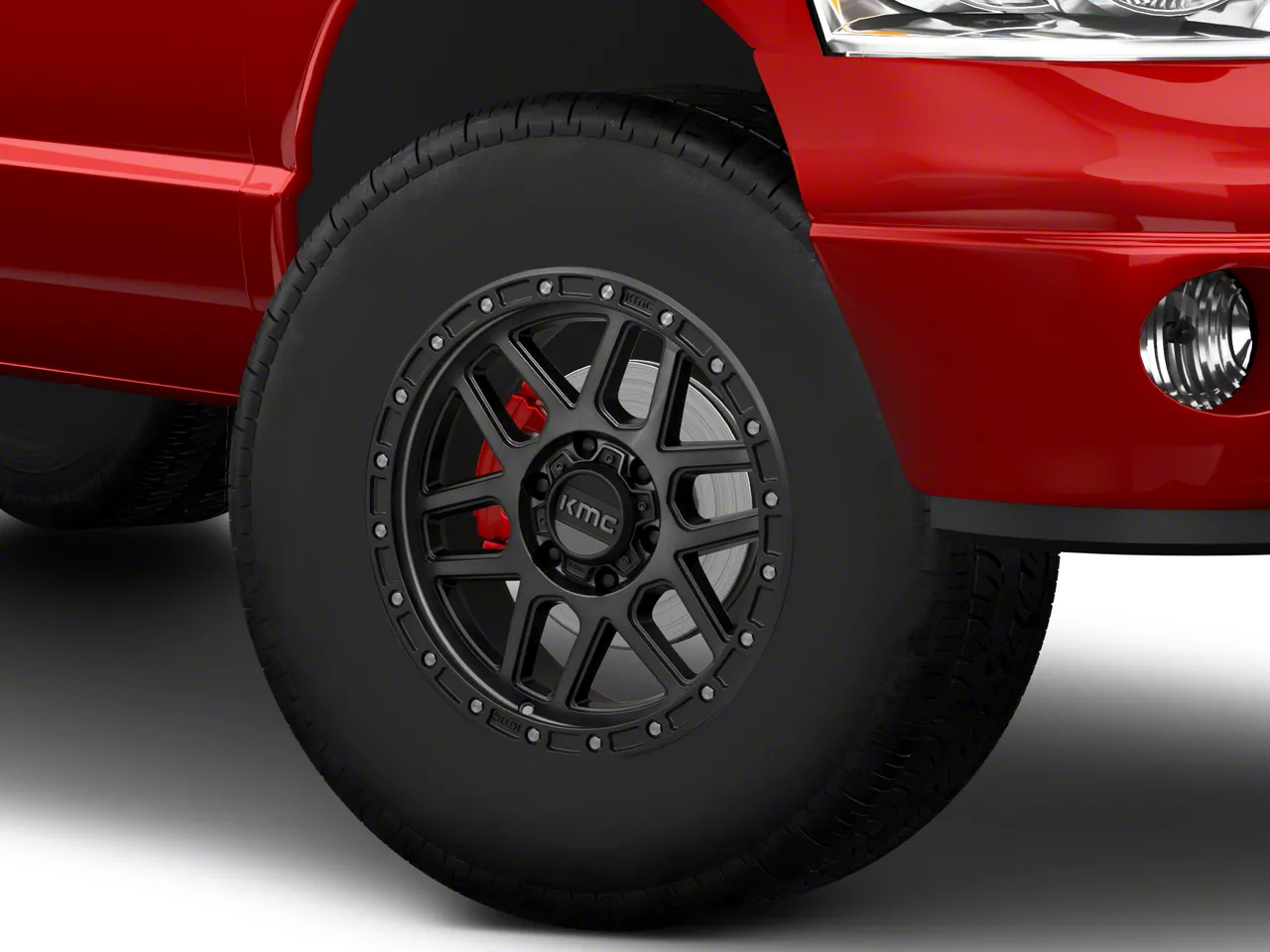 KMC Mesa Satin Black with Gray Tint 8-Lug Wheel; 17x9; 18mm Offset (03-09 RAM 2500)