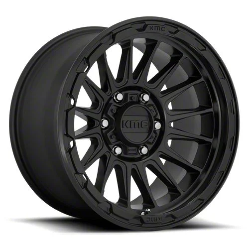 KMC Impact Satin Black 8-Lug Wheel; 17x8.5; 0mm Offset (03-09 RAM 3500 SRW)