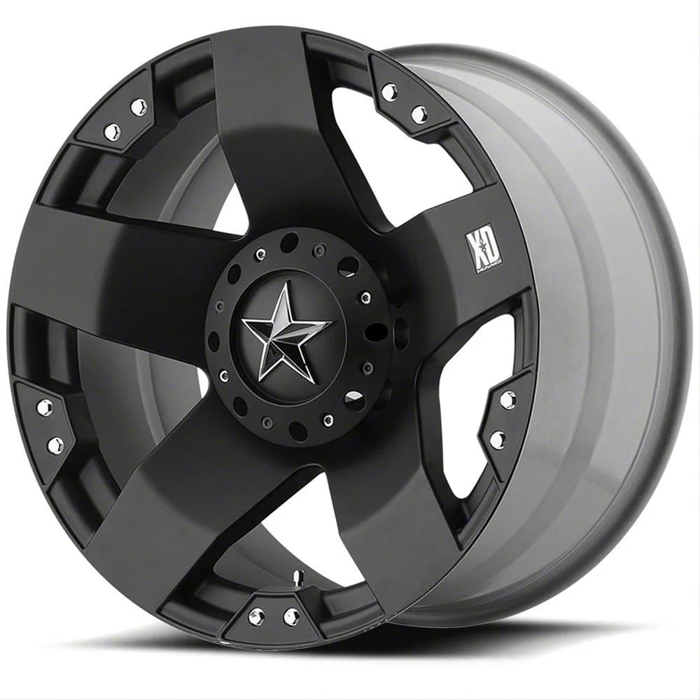 KMC Rockstar Car Matte Black Wheel; 18x8; 42mm Offset (07-10 AWD Charger)