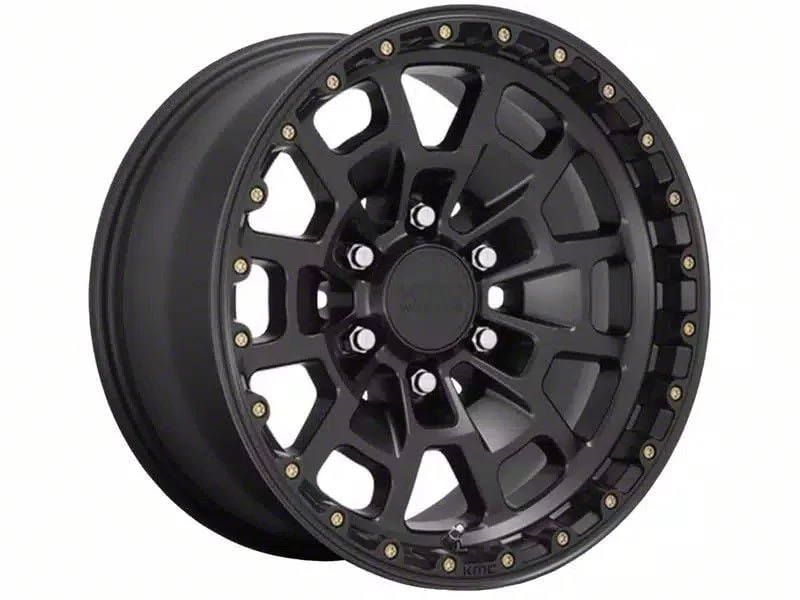 KMC Summit Satin Black 6-Lug Wheel; 17x8.5; 18mm Offset (07-13 Sierra 1500)