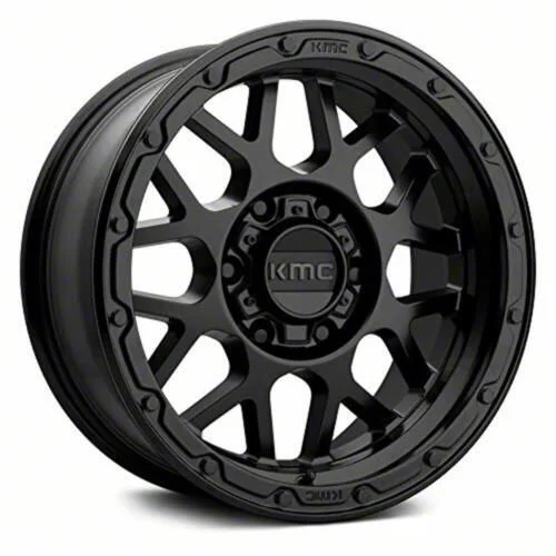 KMC Grenade Off-Road Matte Black 8-Lug Wheel; 17x8.5; 0mm Offset (11-14 Sierra 2500 HD)