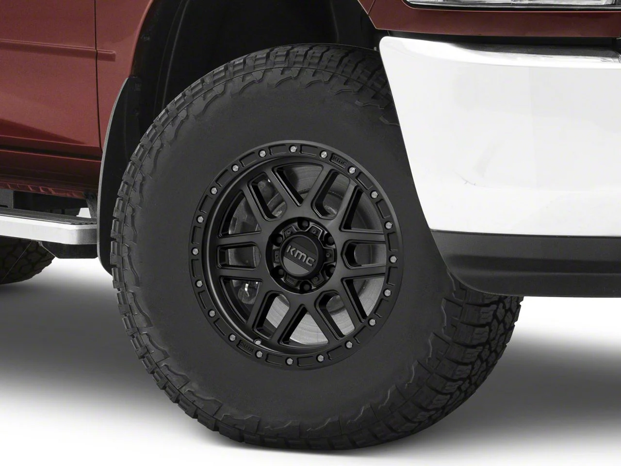 KMC Mesa Satin Black with Gray Tint 8-Lug Wheel; 17x9; -12mm Offset (10-18 RAM 3500 SRW)