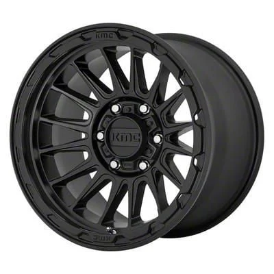 KMC Impact Satin Black 8-Lug Wheel; 17x8.5; 0mm Offset (15-19 Sierra 3500 HD SRW)