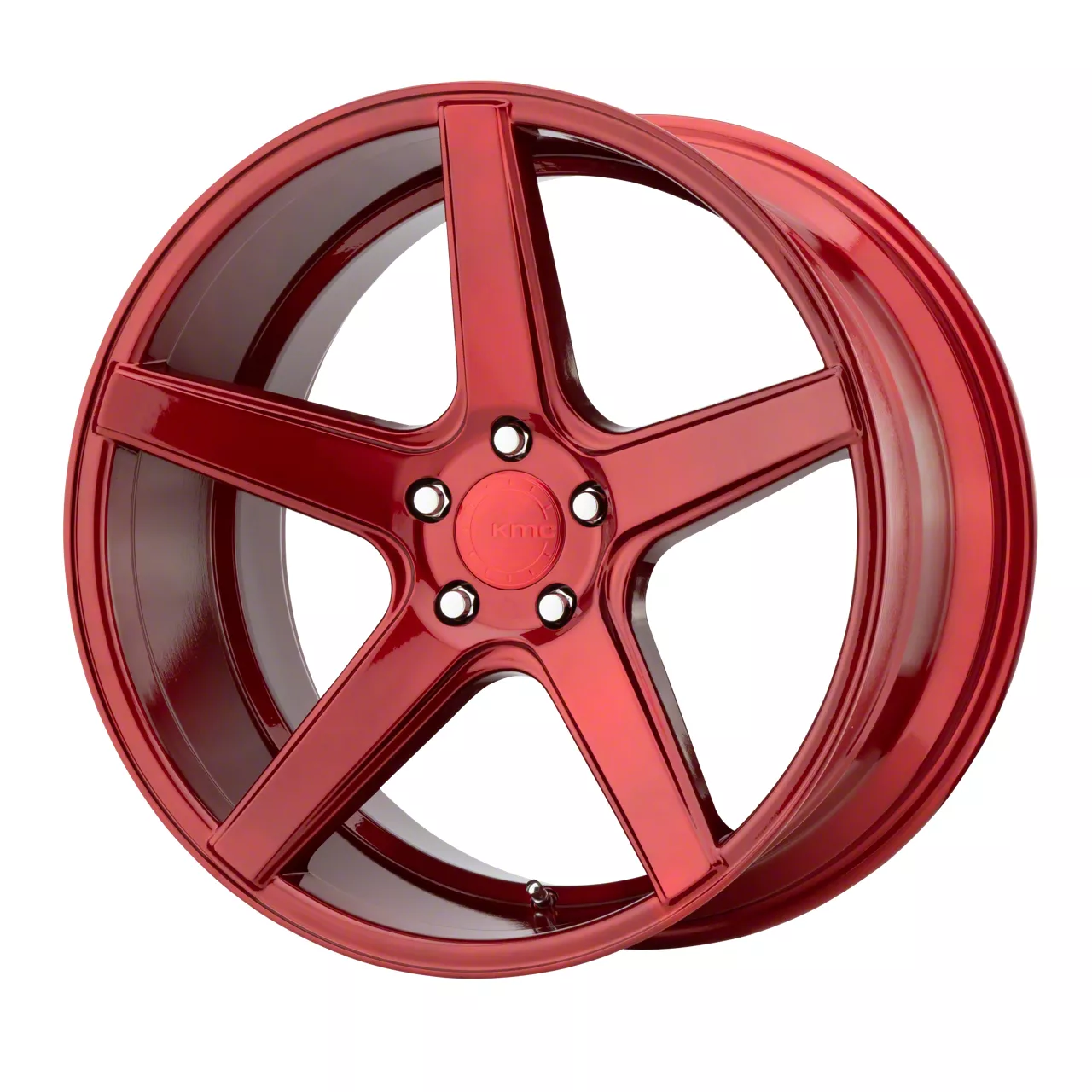 KMC District Candy Red Wheel; 20x9; 25mm Offset (11-23 RWD Charger, Excluding Widebody)