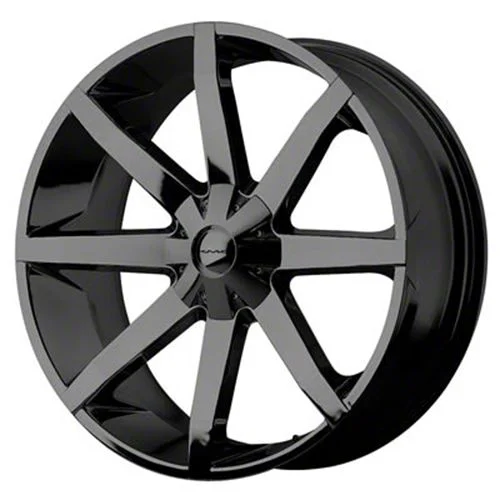 KMC Slide Gloss Black Wheel; 20x8.5; 38mm Offset (11-23 RWD Charger, Excluding Widebody)