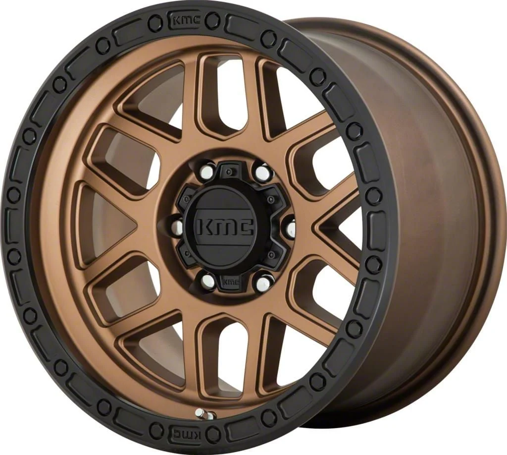 KMC Mesa Matte Bronze with Black Lip 8-Lug Wheel; 17x9; 18mm Offset (19-26 RAM 2500)