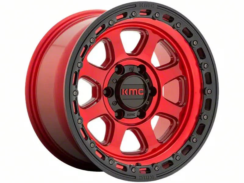 KMC Chase Candy Red with Black Lip 6-Lug Wheel; 20x9; 0mm Offset (19-23 Ranger)
