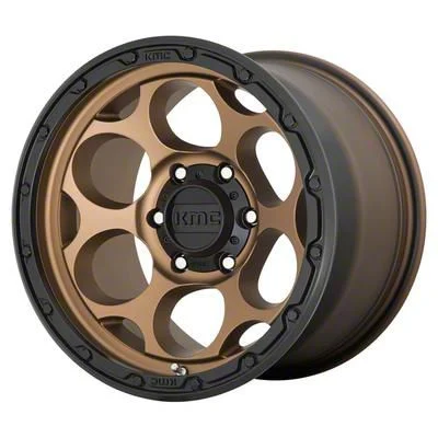 KMC Dirty Harry Matte Bronze with Black Lip 8-Lug Wheel; 17x8.5; 0mm Offset (07-10 Sierra 2500 HD)
