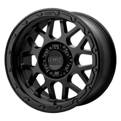 KMC Grenade Off-Road Matte Black 8-Lug Wheel; 17x9; 18mm Offset (07-10 Sierra 2500 HD)