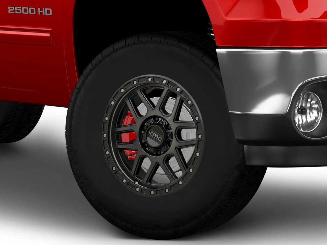 KMC Mesa Satin Black with Gray Tint 8-Lug Wheel; 17x9; -12mm Offset (07-10 Sierra 2500 HD)