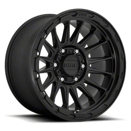 KMC Impact Satin Black 8-Lug Wheel; 17x8.5; 0mm Offset (07-10 Silverado 2500 HD)