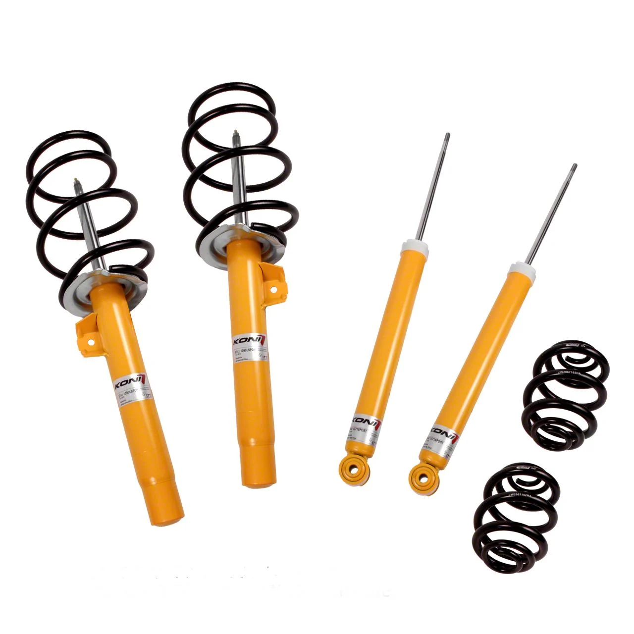 KONI Sport Adjustable Shock, Strut and Eibach Pro-Kit Lowering Spring Kit (07-10 Mustang GT500)