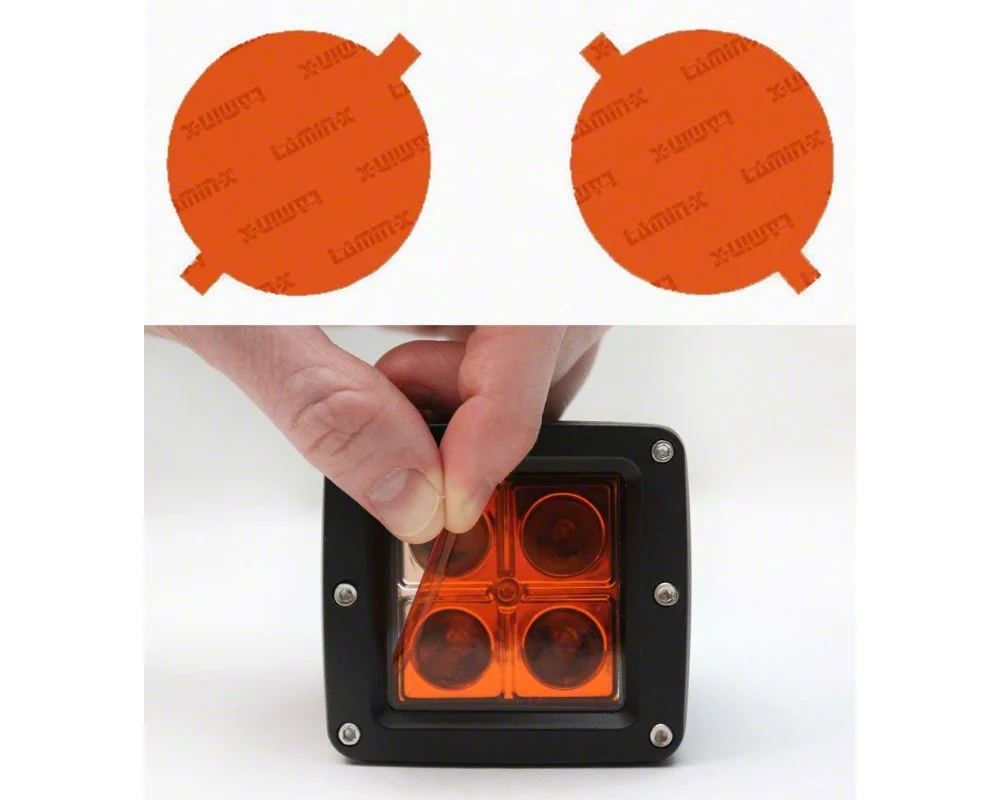 Lamin-X Fog Light Tint Covers; Amber (11-14 Charger)
