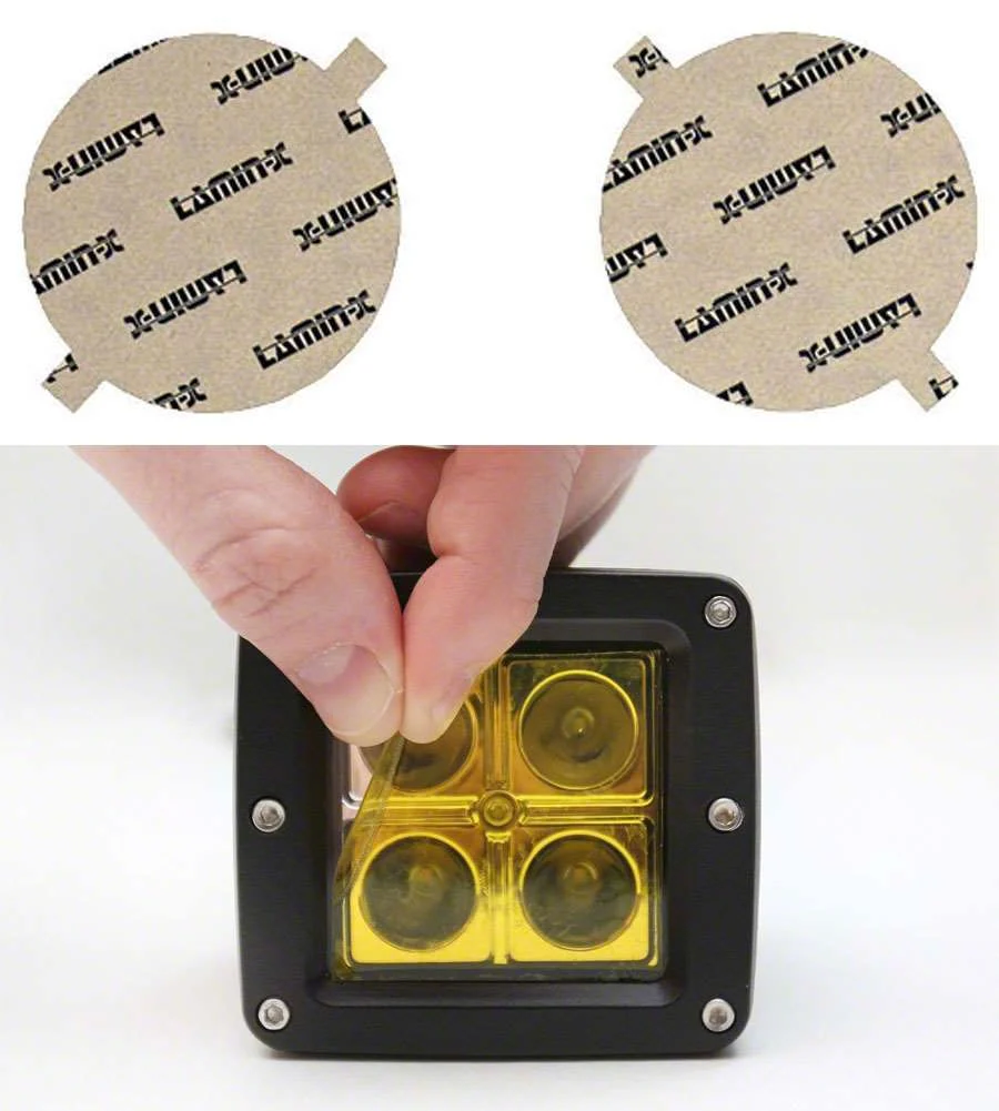 Lamin-X Fog Light Tint Covers; Yellow (11-14 Charger)