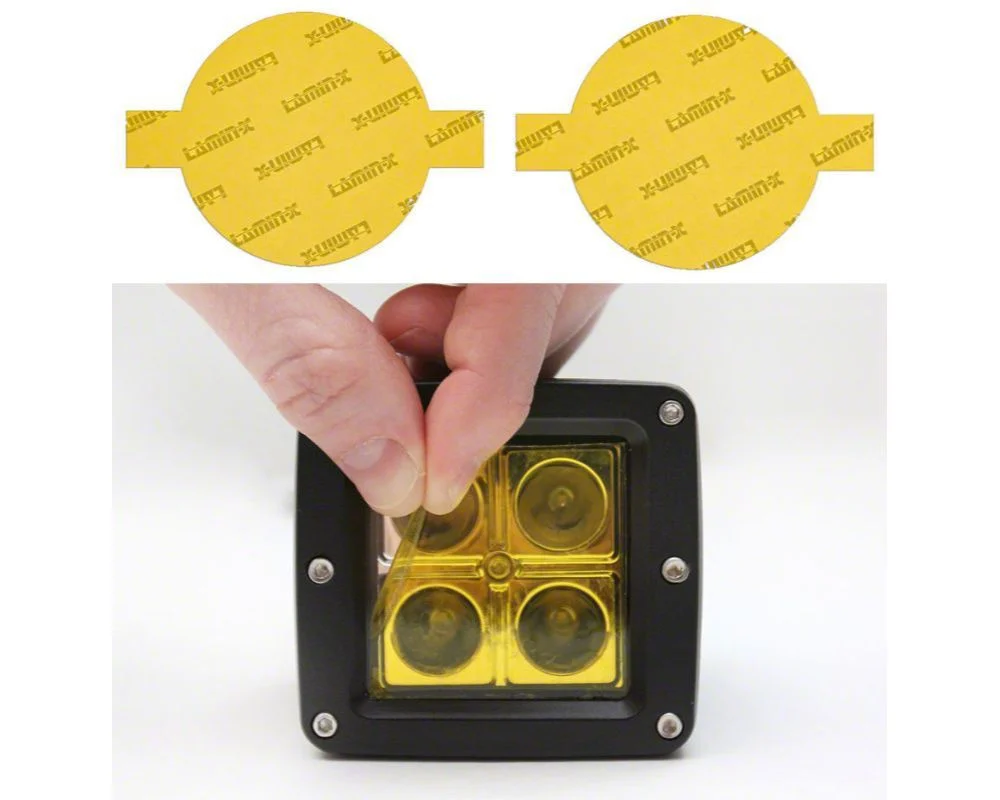 Lamin-X Fog Light Tint Covers; Yellow (15-23 Charger Daytona, Scat Pack, SRT)