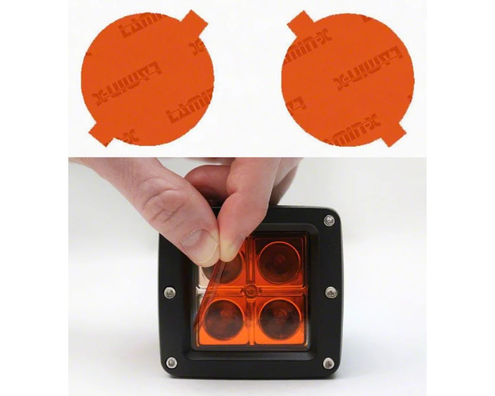 Lamin-X Fog Light Tint Covers; Amber (10-12 Mustang V6)