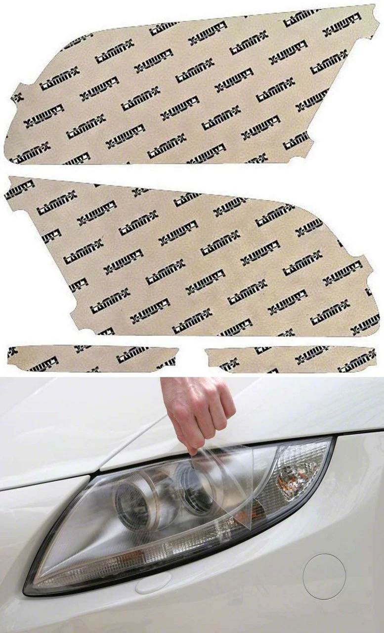 Lamin-X Headlight Tint Covers; Clear (13-14 Mustang)