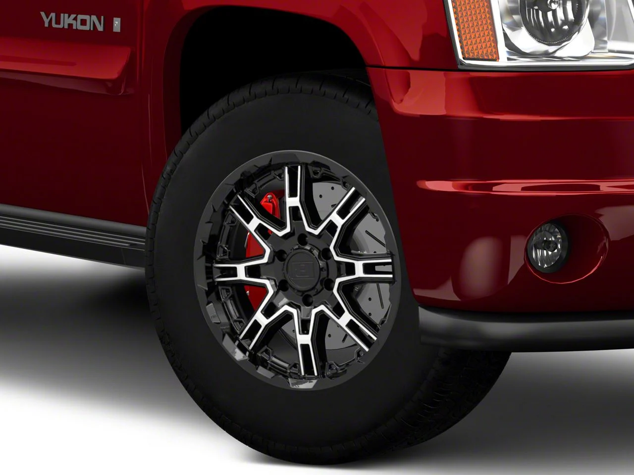 Level 8 Wheels Slingshot Gloss Black Machined 6-Lug Wheel; 18x9; 18mm Offset (07-14 Yukon)