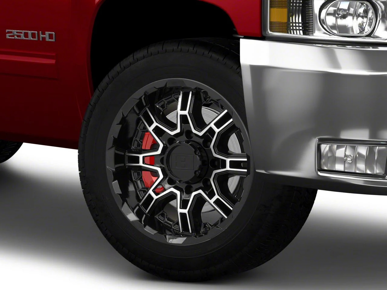 Level 8 Wheels Slingshot Gloss Black Machined 8-Lug Wheel; 20x10; -23mm Offset (15-19 Sierra 2500 HD)