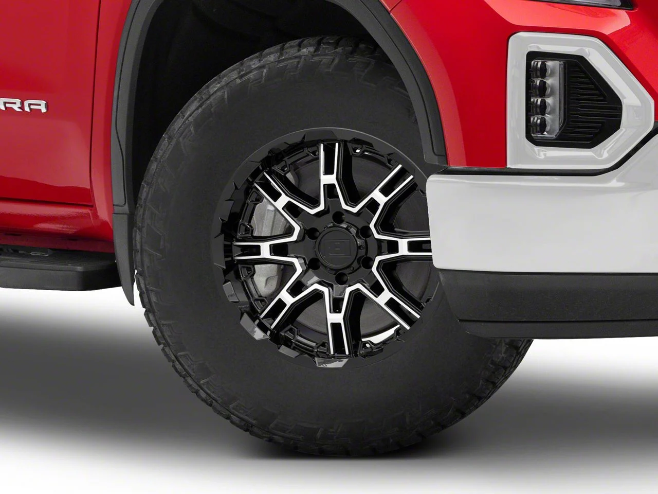 Level 8 Wheels Slingshot Gloss Black Machined 6-Lug Wheel; 18x9; 18mm Offset (19-26 Sierra 1500)