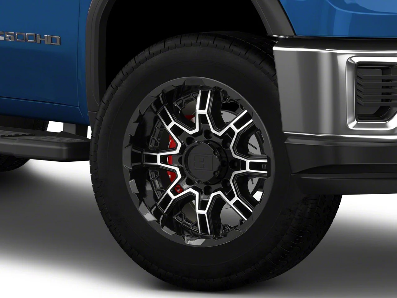 Level 8 Wheels Slingshot Gloss Black Machined 8-Lug Wheel; 20x10; -23mm Offset (20-26 Sierra 2500 HD)