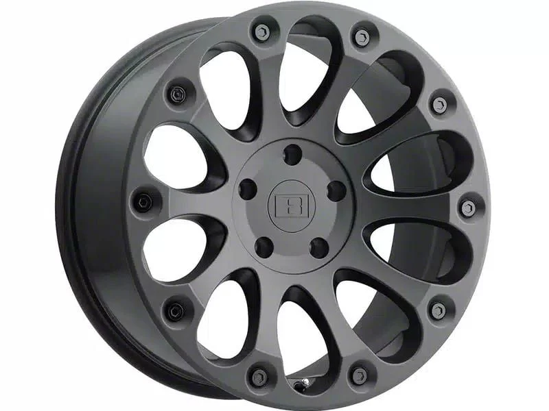 Level 8 Wheels Impact Matte Black 6-Lug Wheel; 18x9; 9mm Offset (19-26 Silverado 1500)