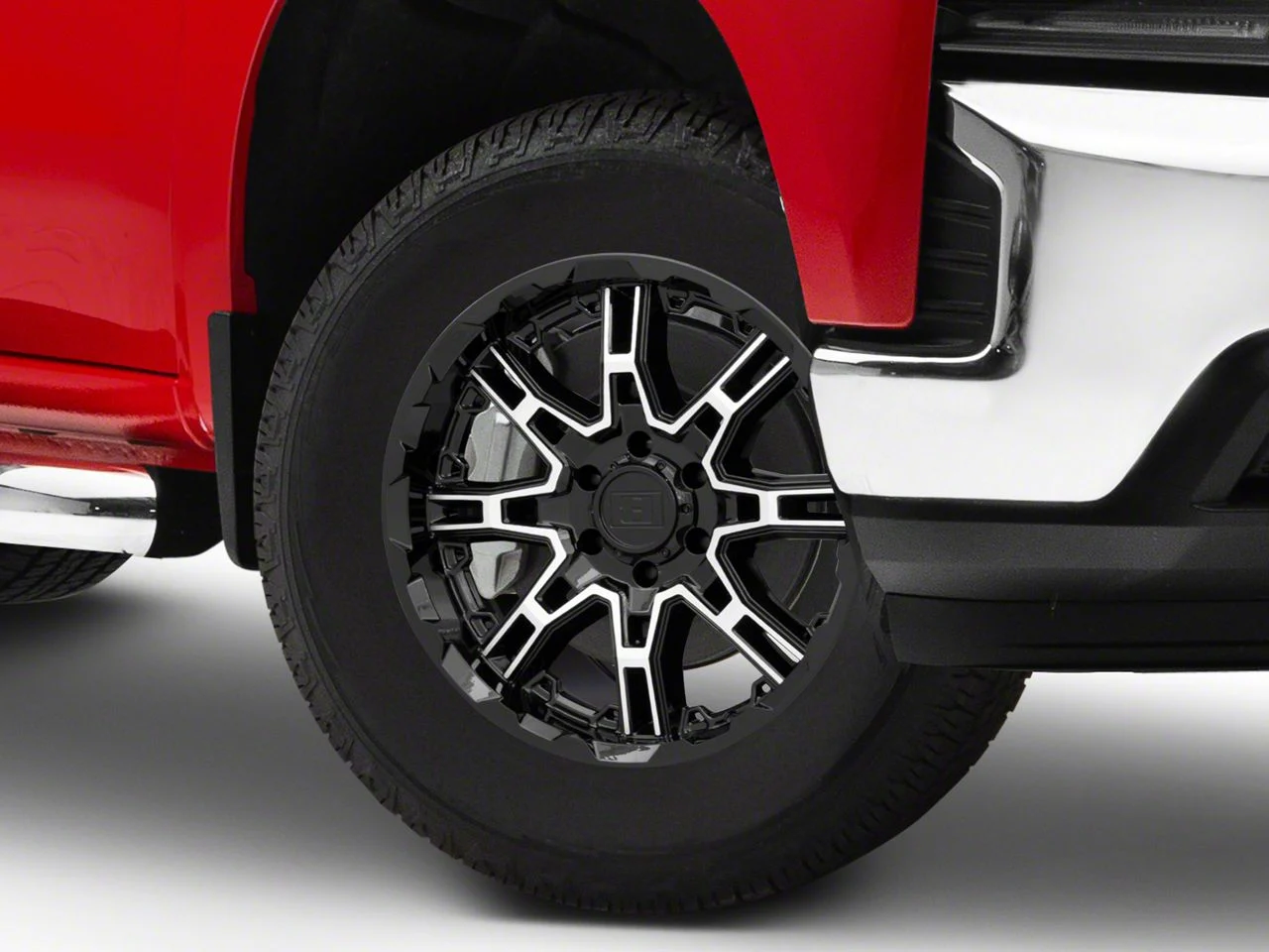 Level 8 Wheels Slingshot Gloss Black Machined 6-Lug Wheel; 18x9; 18mm Offset (19-26 Silverado 1500)