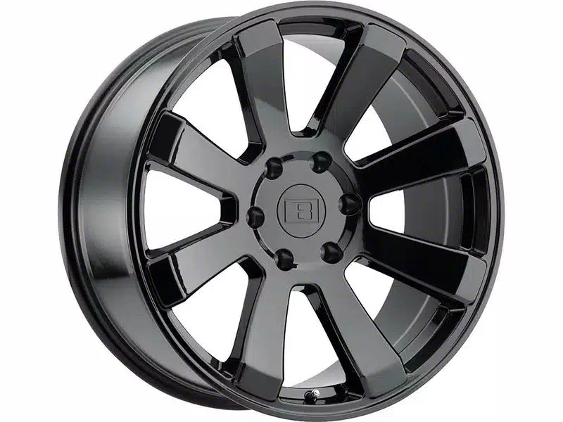 Level 8 Wheels Enforcer Gloss Black 6-Lug Wheel; 17x8.5; -24mm Offset (15-20 Tahoe)