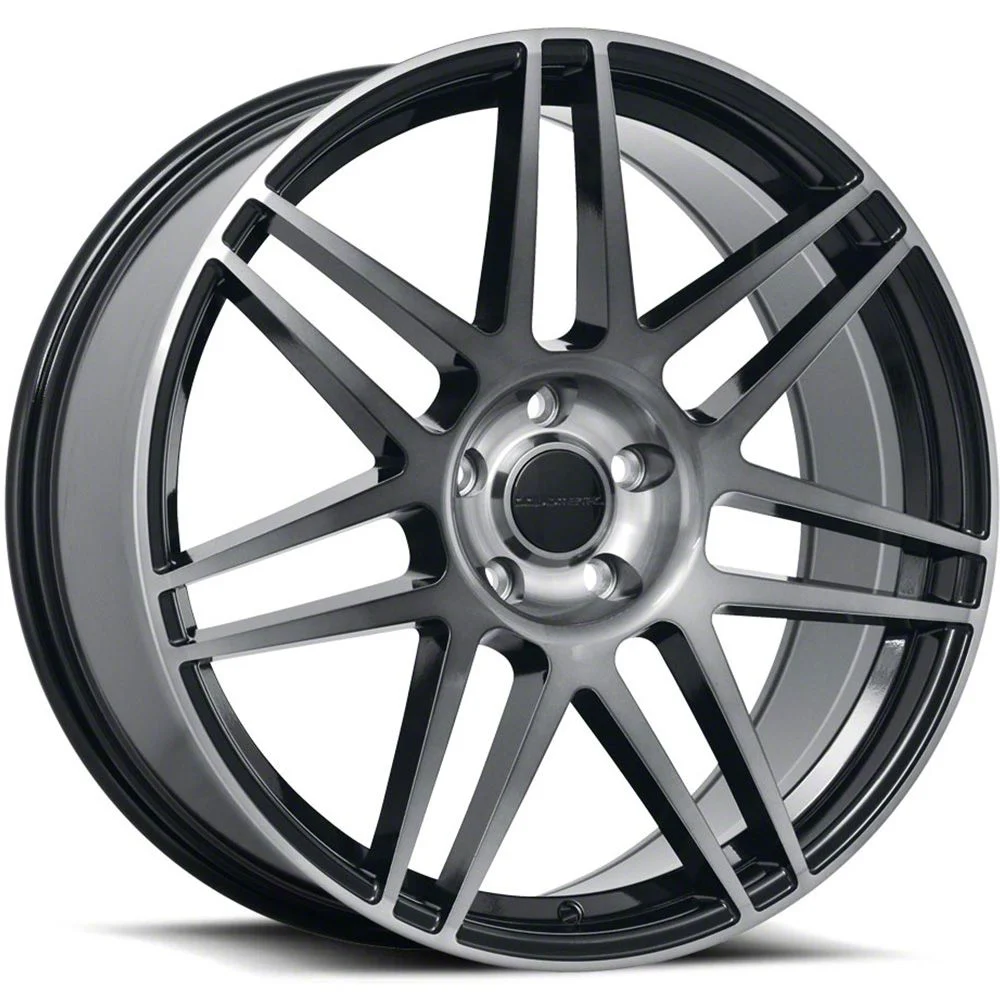 Liquid Metal Wheels Carbon Gloss Black Machined Wheel; 20x8.5; 40mm Offset (10-14 Mustang)