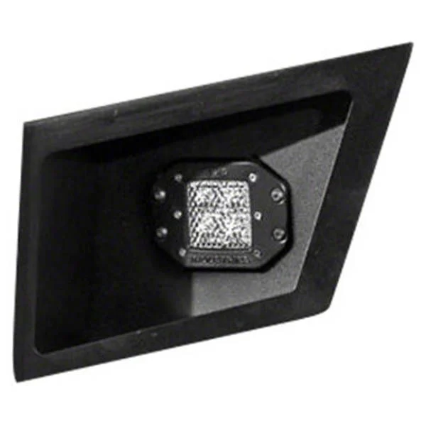 LoD Offroad Signature Series Rear Bumper Light Bezels for use with Rigid Dually / Dually 2 Series Flush Mount Lights; Black Texture (11-16 F-250 Super Duty)