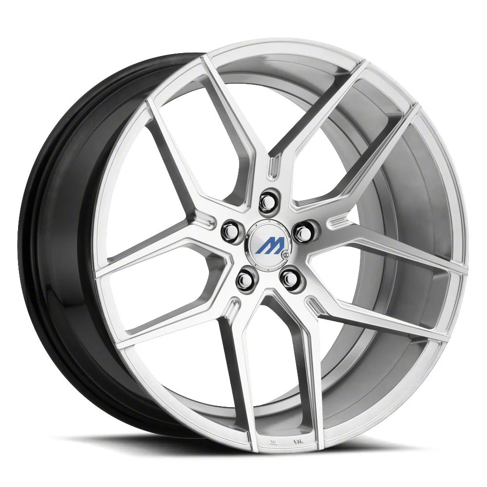 MACH Euro Concave ME.4 Hyper Silver Machined Wheel; 18x8; 35mm Offset (07-10 AWD Charger)