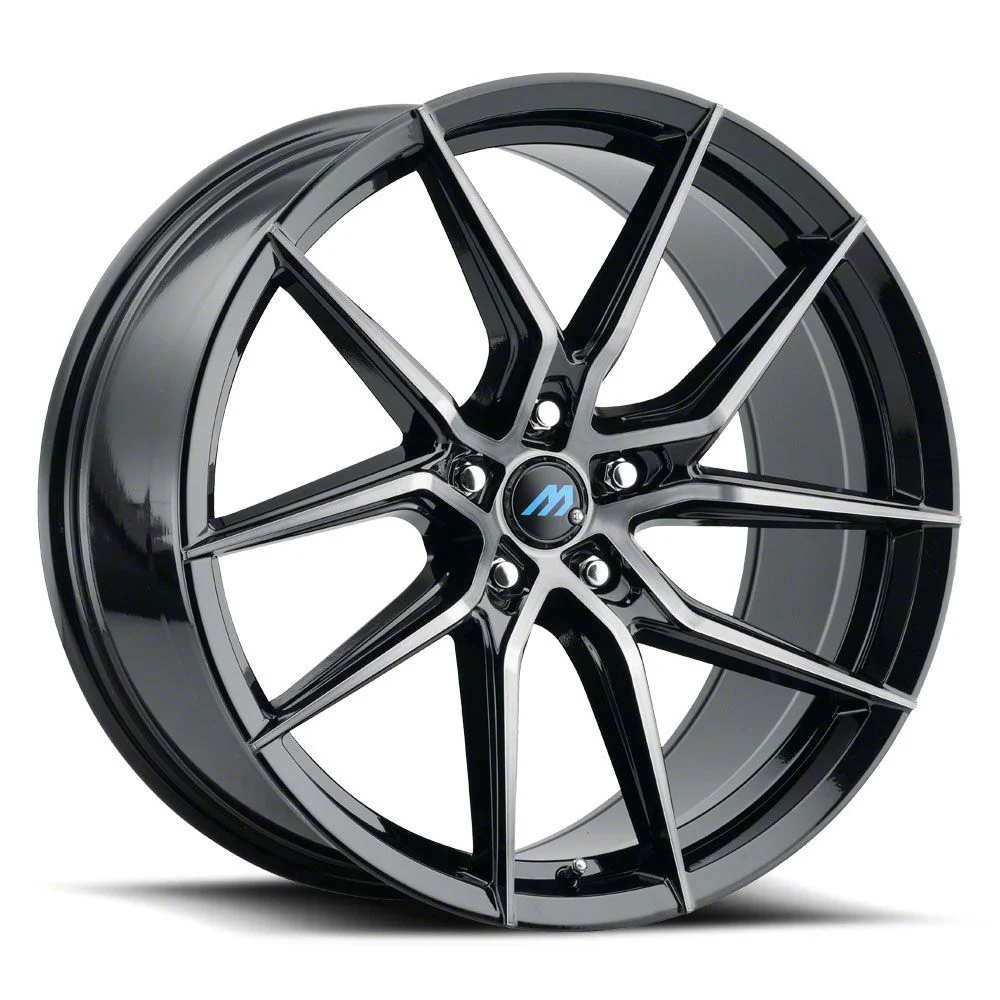 MACH Euro Concave ME.6 Glossy Carbon Black Wheel; 18x8; 35mm Offset (07-10 AWD Charger)