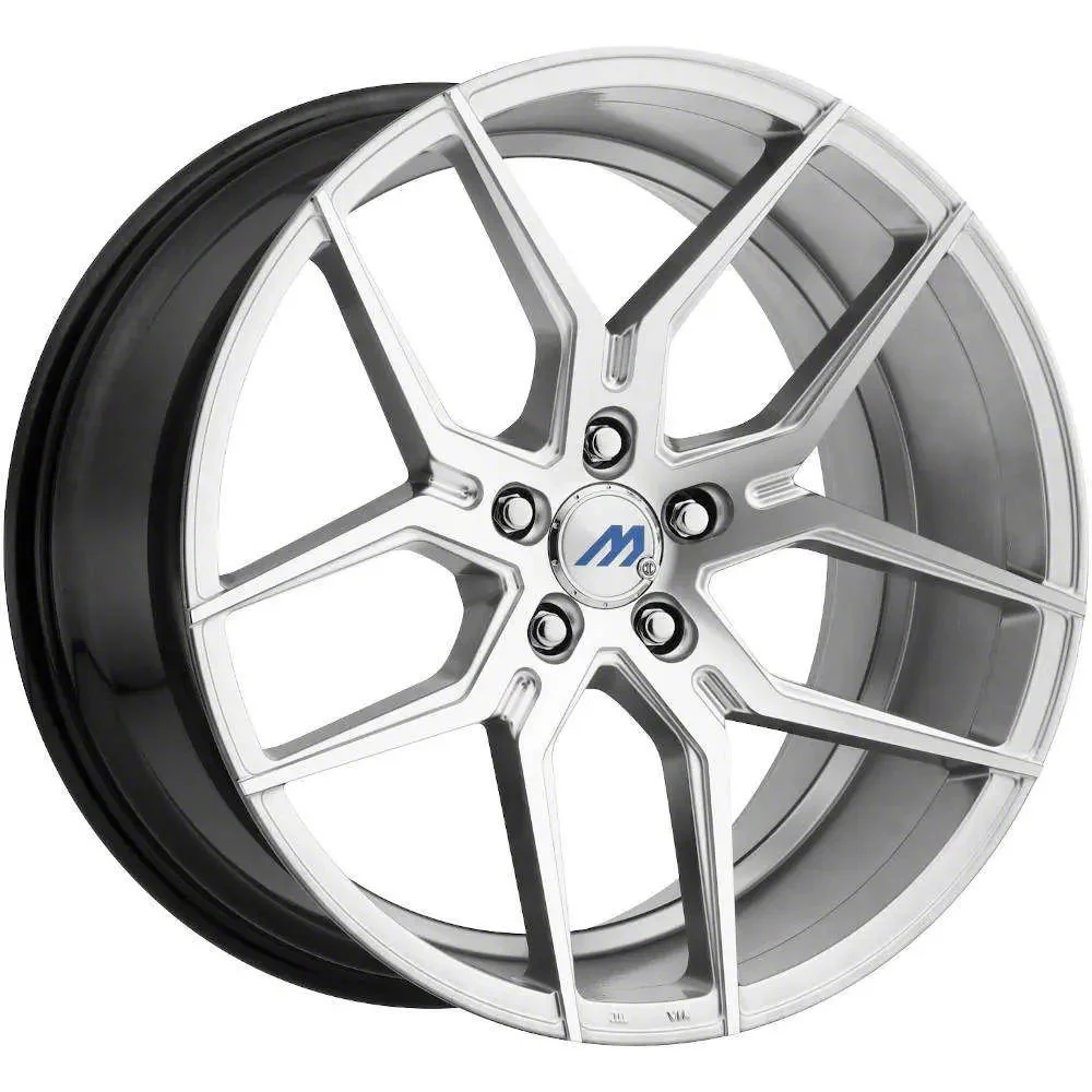MACH Euro Concave ME.4 Hyper Silver Machined Wheel; 20x9; 35mm Offset (11-23 AWD Charger)