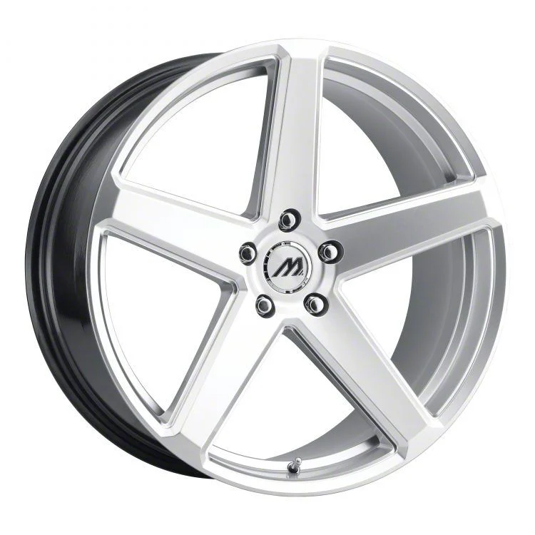 MACH Forged MF.15 Hyper Silver Milled Wheel; 22x9; 10mm Offset (08-23 RWD Challenger, Excluding Widebody)