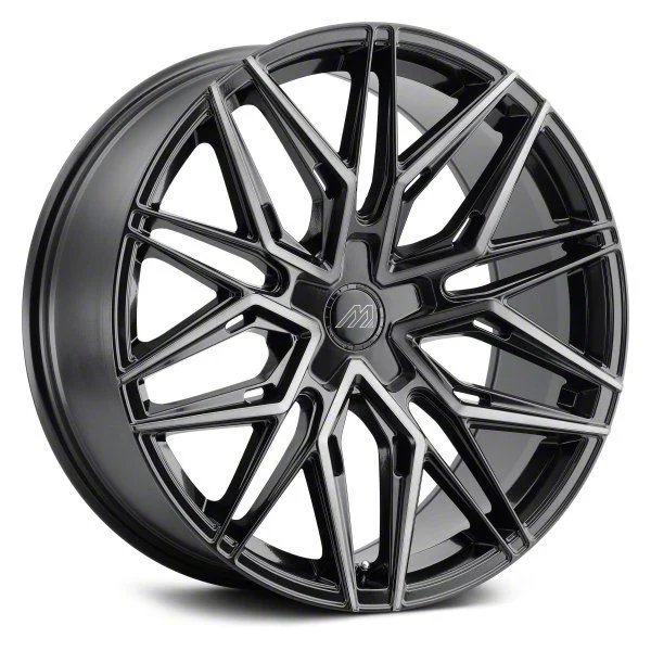 MACH Forged MF.6 Glossy Carbon Black Wheel; Rear Only; 20x10; 20mm Offset (11-23 RWD Charger, Excluding Widebody)