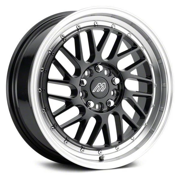 MACH Performance MP.42 Glossy Black Machined Wheel; 17x7.5; 40mm Offset (11-23 AWD Charger)