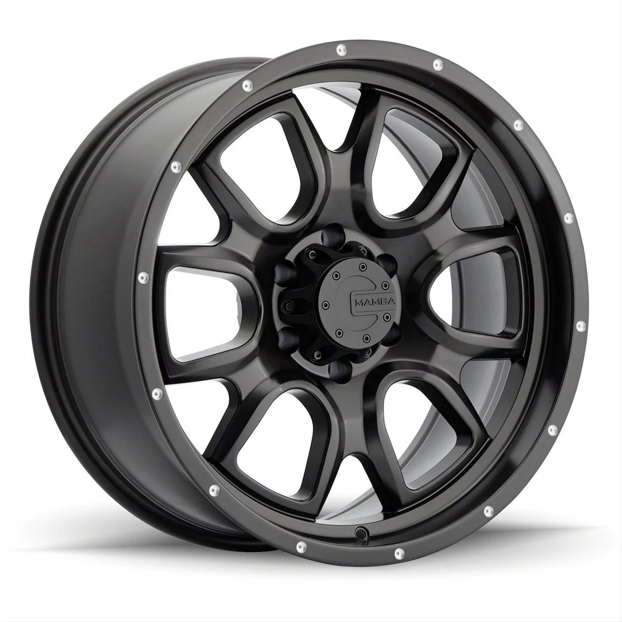 Mamba Offroad Wheels M19 Matte Black 8-Lug Wheel; 20x9; 19mm Offset (15-19 Silverado 2500 HD)