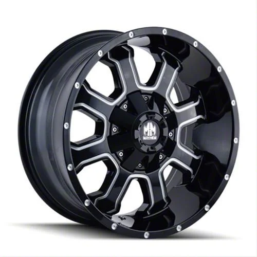 Mayhem Wheels Fierce Gloss Black Milled 6-Lug Wheel; 18x9; -12mm Offset (19-23 Ranger)