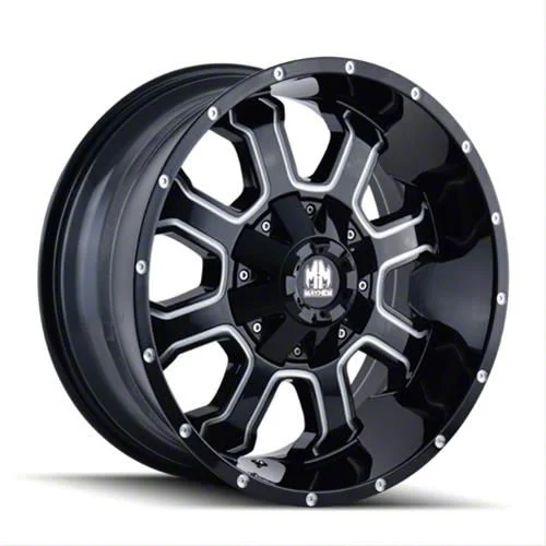 Mayhem Wheels Fierce Gloss Black Milled 6-Lug Wheel; 18x9; 18mm Offset (19-23 Ranger)