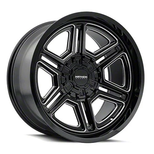 Mayhem Wheels Hermosa Gloss Black Milled 6-Lug Wheel; 20x12; -44mm Offset (19-23 Ranger)
