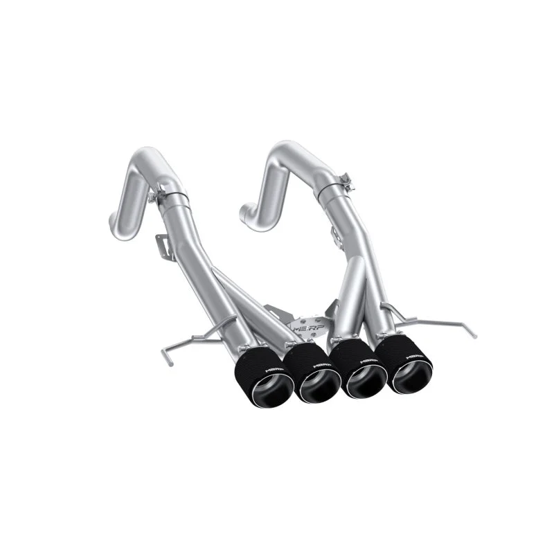 MBRP 14-19 Chevrolet Corvette 6.2L 3in Axle-Back Muffler Bypass Quad Exit Carbon Fiber Tips