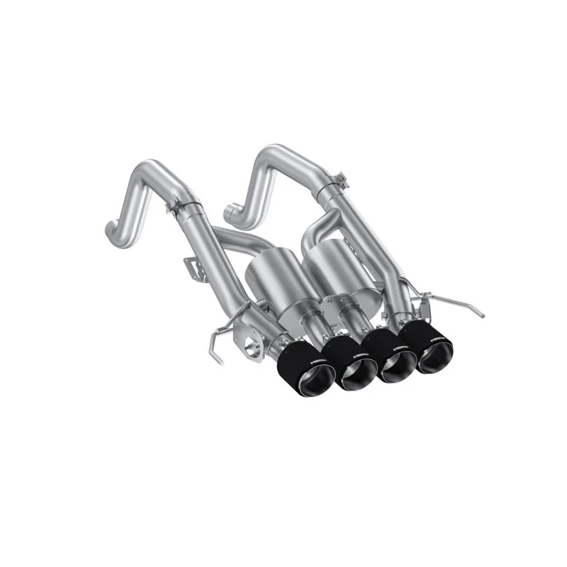 MBRP 14-19 Corvette 6.2L (NPP Models Only) T304SS 3in Cat-Back Dual Split w/ Quad Carbon Fiber Tips