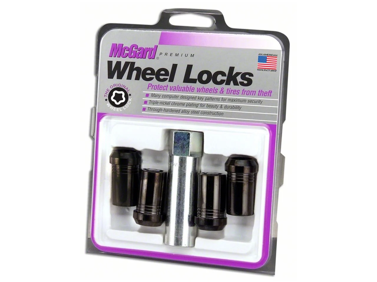 McGard Black Tuner Style Wheel Lock Set; 14mm x 1.5 (20-26 Corvette C8)