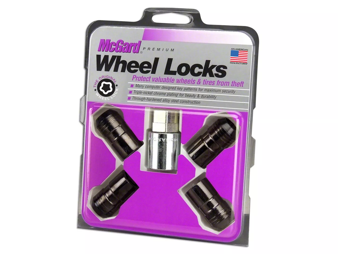 McGard Black Wheel Lock Set; 14mm x 1.5 (20-26 Corvette C8)