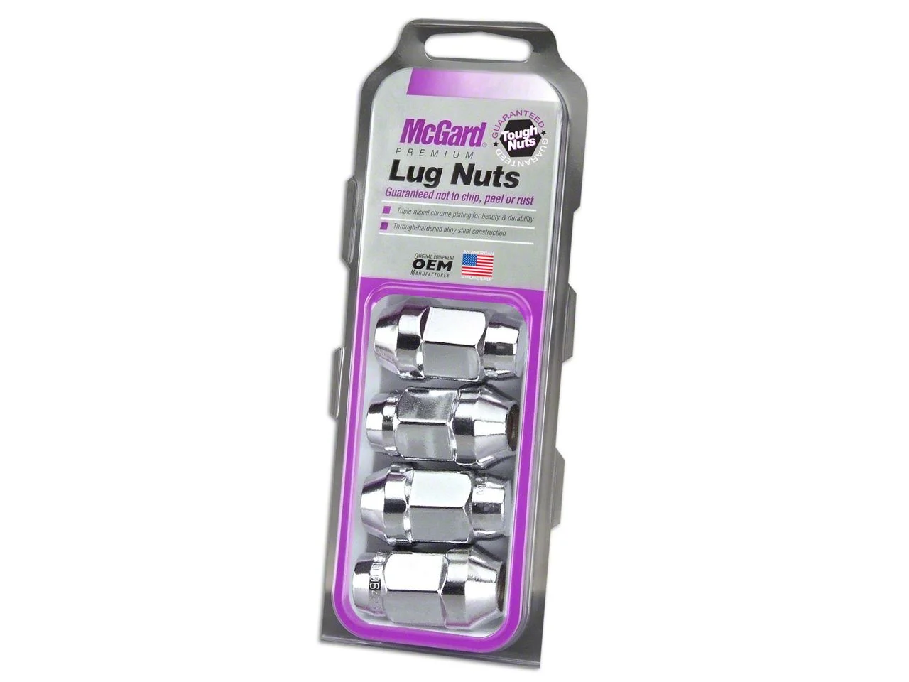 McGard Chrome Bulge Cone Seat Style Lug Nut Kit; 14mm x 1.5; Set of 4 (20-26 Corvette C8)